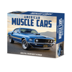 2026 Willow Creek Press Page-A-Day Daily Desk Calendar, 6-1/4" x 5-1/2", American Muscle Cars, January To December, 53904