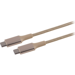 Ativa® USB-Type-C-To-USB-Type-C Premium Braided Charging Cable, 6', Gold, 47236