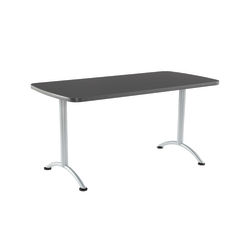 Iceberg IndestrucTable TOO Utility Table Top, Rectangle, Gray Walnut