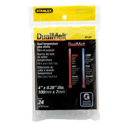 Stanley® DualMelt All-Purpose Mini Glue Sticks, Pack Of 24