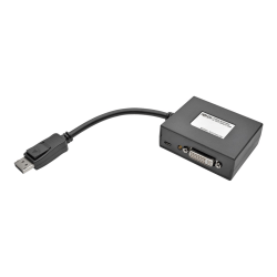 Tripp Lite 2-Port DisplayPort to DVI Video Splitter 1080p 1920 x 1080 60Hz - DisplayPort/DVI Video Cable for Monitor, Projector, TV, Splitter, Video Device - First End: 1 x DisplayPort Male Video - Second End: 2 x DVI-I (Dual-Link) Female Video