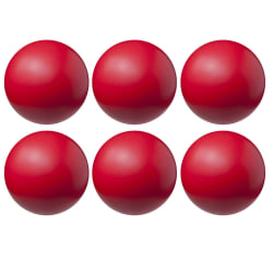 Champion Sports Coated High Density Foam Balls, 4", Red, Pack Of 6 Balls