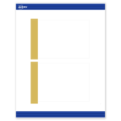 Avery® Print-To-The-Edge Postcards With Sure Feed® Technology, S00-DJS-PRMWC10, Rectangle, 4" x 6", Matte White, Preprinted Dipped Gold Edge Design, Pack Of 20