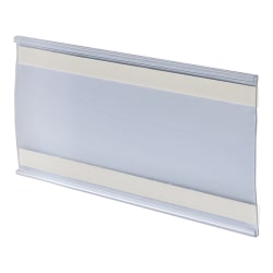 Azar Displays Plastic Adhesive-Back C-Channel Name Plates, 4" x 6", Clear, Pack Of 10 Name Plates