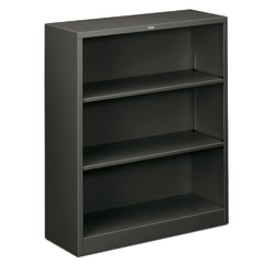 HON® Brigade® 3 Shelf Traditional Modular Shelving Bookcase,41"H x 34-1/2"W x 12-5/8"D, Charcoal