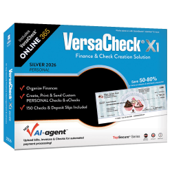 VersaCheck X1 Silver 2026 + VersaCheck ONLINE Silver Bundle, 1-Year Subscription, PC, Download