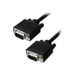 4XEM High-Resolution Coax Male to Male VGA Cable, 10', Black
