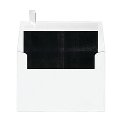 LUX Foil-Lined Invitation Envelopes A4, Peel & Press Closure, White/Black, Pack Of 250