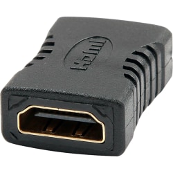 4XEM HDMI A Female To HDMI A Female Coupler Adapter - 1 Pack - 1 x 19-pin HDMI (Type A) Digital Audio/Video Female - 1 x 19-pin HDMI (Type A) Digital Audio/Video Female - Black