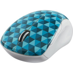 Verbatim® Wireless USB Type A Notebook Multi-Trac Blue LED Mouse, Diamond Pattern Blue
