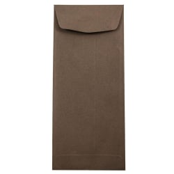 JAM Paper® Policy Envelopes, #11, Gummed Seal, 100% Recycled, Chocolate Brown, Pack Of 50 Envelopes