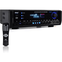 PyleHome PT390BTU AM/FM Receiver - 4 Channel - Black - 20 Hz to 20 kHz - AM, FM - Bluetooth - USB
