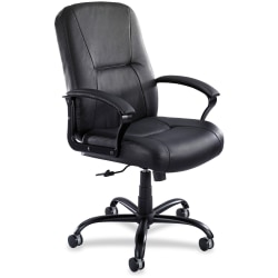 Safco® Serenity Big & Tall Ergonomic Bonded Leather Chair, Black