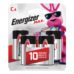 Energizer® Max® C Alkaline Batteries, Pack Of 4