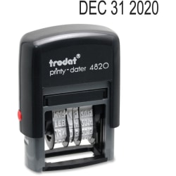 Trodat 4820 Self-Inking Stamp, Date Only, 3/8" x 1 5/8", 65% Recycled, Black