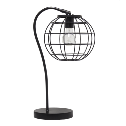 Lalia Home Arched Metal Cage Table Lamp, 20"H, Matte Black