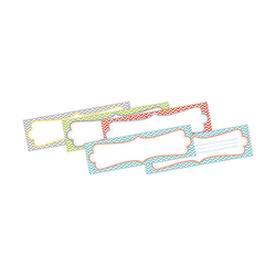 Barker Creek Double-Sided Desk Tags/Bulletin Board Signs, 3 1/2" x 12", Chevron Beautiful, Pre-K To Grade 6, Pack Of 36