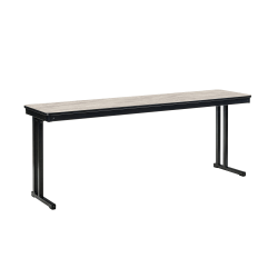 National Public Seating Max Seating Folding Table, 18" x 96" x 29", White Driftwood