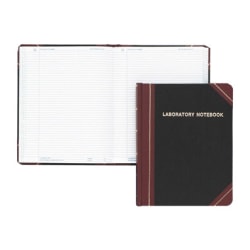 Boorum & Pease Boorum Laboratory Record Notebook, 8 1/8" x 10 3/8", 150 Sheets, Black Fabrihide