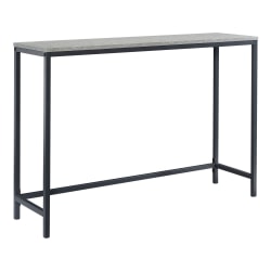 Sauder® North Avenue Sofa Table, 28"H x 41-1/2"W x 11-1/2"D, Faux Concrete/Black