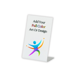 Custom Full Color Durable Plastic Pedestal Sign, 6" X 4"