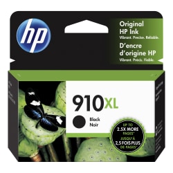 HP 910XL High-Yield Black Ink Cartridge, 3YL65AN