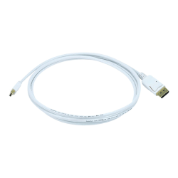 Monoprice 6ft 32AWG Mini DisplayPort to DisplayPort Cable - White - 6 ft DisplayPort/Mini DisplayPort Video Cable - 6007
