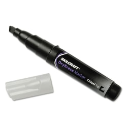 SKILCRAFT® Dry-Erase Markers, Chisel Tip, Black Ink, Pack Of 12 (AbilityOne 7520-01-294-3791)