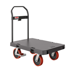 Suncast Commercial Standard-Duty Resin Platform Truck, 40"H x 24"W x 36"L, Gray
