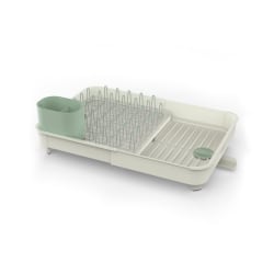 Joseph Joseph Expandable Dish Drainer, 6-1/4"H x 20-3/4"W x 14"D, Stone