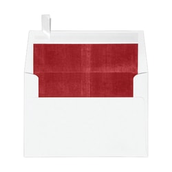 LUX Foil-Lined Invitation Envelopes A4, Peel & Press Closure, White/Red, Pack Of 500