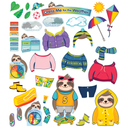 Carson Dellosa Education One World Dress Me For The Weather Bulletin Board Set, Pre-K To Grade 2
