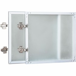 Lorell® Essentials Series Doors For Wall Mount Open Hutch, Fits 36"W Hutch, Frosted Glass, Set Of 2 Doors