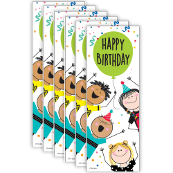 Creative Teaching Press Bookmarks, 2-1/2" x 7", Happy Birthday, 30 Per Pack, Set Of 6 Packs