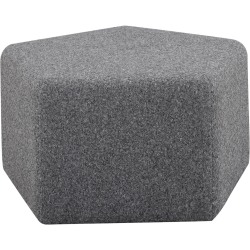 Lifestyle Solutions Galway Ottoman, 18"H x 32-2/5"W x 34"D, Gray