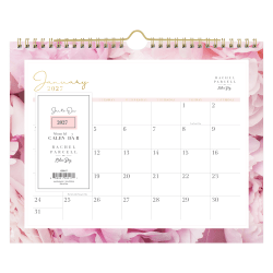 2027 Blue Sky Peony Monthly Wall Calendar, 11x8.75, 0%, Peony, Jan-Dec, RY27