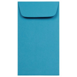 JAM Paper® Coin Envelopes, #6, Gummed Seal, 30% Recycled, Blue, Pack Of 50 Envelopes