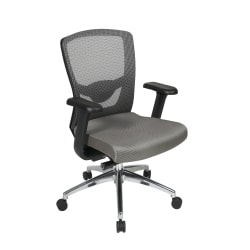 Office Star™ Pro-Line II Ergonomic ProGrid Mesh-Back Chair, Gray