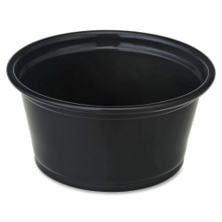 Genuine Joe 2 oz Portion Cups - 2 fl oz - Black - Polystyrene - 50 Bag - 50 / Carton