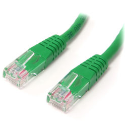 StarTech.com 10 ft Green Molded Cat5e UTP Patch Cable  - 10ft Cat5e Patch Cable - 10ft Cat 5e Patch Cable - 10ft Cat5e Patch Cord - 10ft Molded Patch Cable - 10ft RJ45 Patch Cable