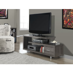 Monarch Specialties Art Deco TV Stand For TVs Up To 60", Dark Taupe