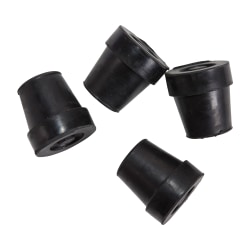 DMI® Rubber Cane And Walker Quad Tips, #16, 1/2", Black, Pack Of 4