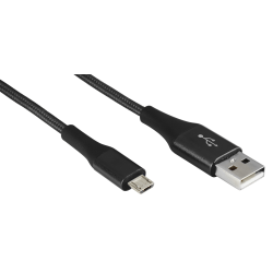 Ativa® Micro USB To USB 2.0 Type-A Cable, 6', Black, 45379