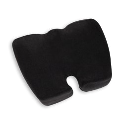Mind Reader Ergonomic Pressure Relief Air-Cloud Memory Foam Seat Cushion, 4"H x 16-3/4"W x 18"D, Black