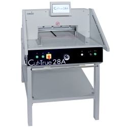Formax Cut-True 28A Automatic Programmable 18.9"L Guillotine Paper Cutter With LED Laser Line, Gray