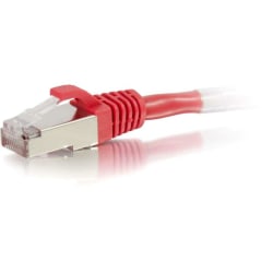 C2G-15ft Cat6 Snagless Shielded (STP) Network Patch Cable - Red - Category 6 for Network Device - RJ-45 Male - RJ-45 Male - Shielded - 15ft - Red