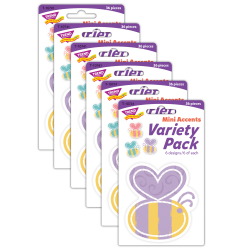 Trend Mini Accents, Garden Bees, 36 Accents Per Pack, Bundle Of 6 Packs