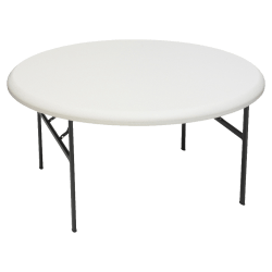 Iceberg Indestruct-Table Too Round Folding Table, 29"H x 60"D, Platinum/Gray