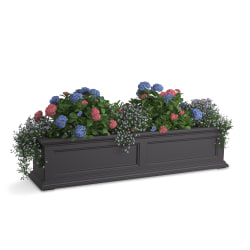 Mayne Fairfield Window Box Planter, 4', Graphite Gray
