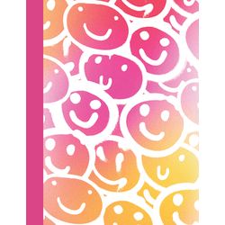 Eccolo Lena + Liam Back To School CompBook, 8" x 10", 1 Subject, College Rule, 80 Sheets, Smiley